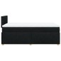 vidaXL Boxspringbett mit Matratze Schwarz 120x190 cm Stoff vidaXL Boxspringbett mit Matratze Schwarz 120x190 cm Stoff
