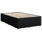 vidaXL Boxspringbett mit Matratze Schwarz 120x190 cm Stoff vidaXL Boxspringbett mit Matratze Schwarz 120x190 cm Stoff