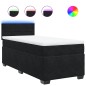 vidaXL Boxspringbett mit Matratze Schwarz 100x200 cm Samt vidaXL Boxspringbett mit Matratze Schwarz 100x200 cm Samt