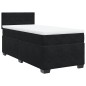 vidaXL Boxspringbett mit Matratze Schwarz 100x200 cm Samt vidaXL Boxspringbett mit Matratze Schwarz 100x200 cm Samt