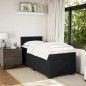 vidaXL Boxspringbett mit Matratze Schwarz 100x200 cm Samt vidaXL Boxspringbett mit Matratze Schwarz 100x200 cm Samt