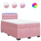 vidaXL Boxspringbett mit Matratze Rosa 120x190 cm Samt vidaXL Boxspringbett mit Matratze Rosa 120x190 cm Samt