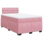 vidaXL Boxspringbett mit Matratze Rosa 120x190 cm Samt vidaXL Boxspringbett mit Matratze Rosa 120x190 cm Samt