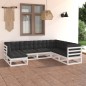 7-tlg. Garten-Lounge-Set mit Kissen Kiefer Massivholz 7-tlg. Garten-Lounge-Set mit Kissen Kiefer Massivholz