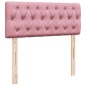 vidaXL Boxspringbett mit Matratze Rosa 120x190 cm Samt vidaXL Boxspringbett mit Matratze Rosa 120x190 cm Samt