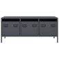 vidaXL TV-Schrank Anthrazit 101,5x39x43,5 cm Kaltgewalzter Stahl vidaXL TV-Schrank Anthrazit 101,5x39x43,5 cm Kaltgewalzter Stahl