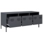 vidaXL TV-Schrank Anthrazit 101,5x39x43,5 cm Kaltgewalzter Stahl vidaXL TV-Schrank Anthrazit 101,5x39x43,5 cm Kaltgewalzter Stahl