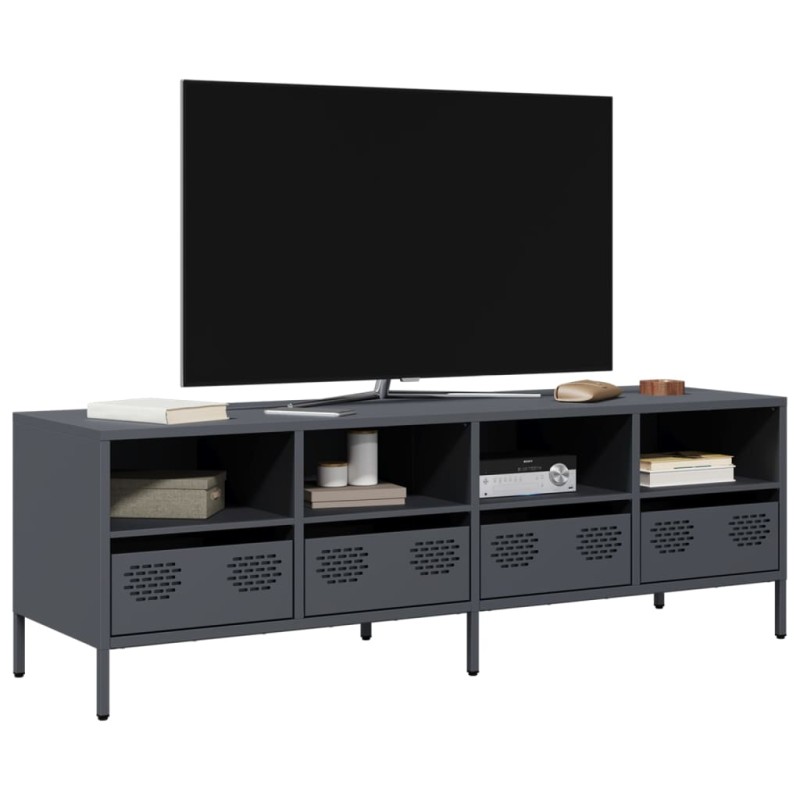 vidaXL TV-Schrank Anthrazit 135x39x43,5 cm Kaltgewalzter Stahl vidaXL TV-Schrank Anthrazit 135x39x43,5 cm Kaltgewalzter Stahl