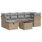 vidaXL 7-tlg. Garten-Sofagarnitur mit Kissen Beige Poly Rattan vidaXL 7-tlg. Garten-Sofagarnitur mit Kissen Beige Poly Rattan