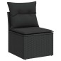 vidaXL 6-tlg. Garten-Sofagarnitur mit Kissen Schwarz Poly Rattan vidaXL 6-tlg. Garten-Sofagarnitur mit Kissen Schwarz Poly Rattan