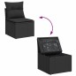 vidaXL 6-tlg. Garten-Sofagarnitur mit Kissen Schwarz Poly Rattan vidaXL 6-tlg. Garten-Sofagarnitur mit Kissen Schwarz Poly Rattan