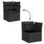 vidaXL 6-tlg. Garten-Sofagarnitur mit Kissen Schwarz Poly Rattan vidaXL 6-tlg. Garten-Sofagarnitur mit Kissen Schwarz Poly Rattan