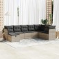 vidaXL 8-tlg. Garten-Sofagarnitur mit Kissen Hellgrau Poly Rattan vidaXL 8-tlg. Garten-Sofagarnitur mit Kissen Hellgrau Poly Rattan