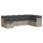 vidaXL 8-tlg. Garten-Sofagarnitur mit Kissen Hellgrau Poly Rattan vidaXL 8-tlg. Garten-Sofagarnitur mit Kissen Hellgrau Poly Rattan