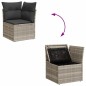vidaXL 8-tlg. Garten-Sofagarnitur mit Kissen Hellgrau Poly Rattan vidaXL 8-tlg. Garten-Sofagarnitur mit Kissen Hellgrau Poly Rattan