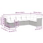 vidaXL 8-tlg. Garten-Sofagarnitur mit Kissen Hellgrau Poly Rattan vidaXL 8-tlg. Garten-Sofagarnitur mit Kissen Hellgrau Poly Rattan