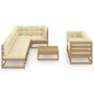 vidaXL 8-tlg. Garten-Lounge-Set mit Kissen Massivholz Kiefer vidaXL 8-tlg. Garten-Lounge-Set mit Kissen Massivholz Kiefer