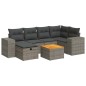 vidaXL 7-tlg. Garten-Sofagarnitur mit Kissen Grau Poly Rattan vidaXL 7-tlg. Garten-Sofagarnitur mit Kissen Grau Poly Rattan