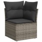 vidaXL 7-tlg. Garten-Sofagarnitur mit Kissen Grau Poly Rattan vidaXL 7-tlg. Garten-Sofagarnitur mit Kissen Grau Poly Rattan