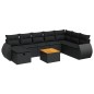 vidaXL 9-tlg. Garten-Sofagarnitur mit Kissen Schwarz Poly Rattan vidaXL 9-tlg. Garten-Sofagarnitur mit Kissen Schwarz Poly Rattan