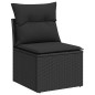 vidaXL 9-tlg. Garten-Sofagarnitur mit Kissen Schwarz Poly Rattan vidaXL 9-tlg. Garten-Sofagarnitur mit Kissen Schwarz Poly Rattan