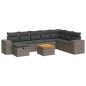vidaXL 9-tlg. Garten-Sofagarnitur mit Kissen Grau Poly Rattan vidaXL 9-tlg. Garten-Sofagarnitur mit Kissen Grau Poly Rattan