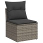 vidaXL 9-tlg. Garten-Sofagarnitur mit Kissen Grau Poly Rattan vidaXL 9-tlg. Garten-Sofagarnitur mit Kissen Grau Poly Rattan