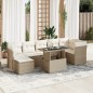vidaXL 8-tlg. Garten-Sofagarnitur mit Kissen Beige Poly Rattan vidaXL 8-tlg. Garten-Sofagarnitur mit Kissen Beige Poly Rattan