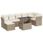 vidaXL 8-tlg. Garten-Sofagarnitur mit Kissen Beige Poly Rattan vidaXL 8-tlg. Garten-Sofagarnitur mit Kissen Beige Poly Rattan