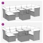 vidaXL 8-tlg. Garten-Sofagarnitur mit Kissen Beige Poly Rattan vidaXL 8-tlg. Garten-Sofagarnitur mit Kissen Beige Poly Rattan
