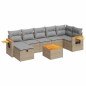 vidaXL 8-tlg. Garten-Sofagarnitur mit Kissen Beige Poly Rattan vidaXL 8-tlg. Garten-Sofagarnitur mit Kissen Beige Poly Rattan