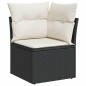vidaXL 5-tlg. Garten-Sofagarnitur mit Kissen Schwarz Poly Rattan vidaXL 5-tlg. Garten-Sofagarnitur mit Kissen Schwarz Poly Rattan