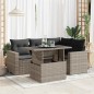 vidaXL 5-tlg. Garten-Sofagarnitur mit Kissen Grau Poly Rattan vidaXL 5-tlg. Garten-Sofagarnitur mit Kissen Grau Poly Rattan