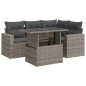vidaXL 5-tlg. Garten-Sofagarnitur mit Kissen Grau Poly Rattan vidaXL 5-tlg. Garten-Sofagarnitur mit Kissen Grau Poly Rattan