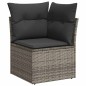 vidaXL 5-tlg. Garten-Sofagarnitur mit Kissen Grau Poly Rattan vidaXL 5-tlg. Garten-Sofagarnitur mit Kissen Grau Poly Rattan