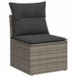 vidaXL 7-tlg. Garten-Sofagarnitur mit Kissen Grau Poly Rattan vidaXL 7-tlg. Garten-Sofagarnitur mit Kissen Grau Poly Rattan