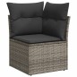 vidaXL 7-tlg. Garten-Sofagarnitur mit Kissen Grau Poly Rattan vidaXL 7-tlg. Garten-Sofagarnitur mit Kissen Grau Poly Rattan