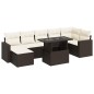 vidaXL 8-tlg. Garten-Sofagarnitur mit Kissen Braun Poly Rattan vidaXL 8-tlg. Garten-Sofagarnitur mit Kissen Braun Poly Rattan