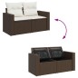 vidaXL 8-tlg. Garten-Sofagarnitur mit Kissen Braun Poly Rattan vidaXL 8-tlg. Garten-Sofagarnitur mit Kissen Braun Poly Rattan