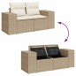 vidaXL 7-tlg. Garten-Sofagarnitur mit Kissen Beige Poly Rattan vidaXL 7-tlg. Garten-Sofagarnitur mit Kissen Beige Poly Rattan