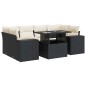 vidaXL 7-tlg. Garten-Sofagarnitur mit Kissen Schwarz Poly Rattan vidaXL 7-tlg. Garten-Sofagarnitur mit Kissen Schwarz Poly Rattan