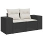 vidaXL 7-tlg. Garten-Sofagarnitur mit Kissen Schwarz Poly Rattan vidaXL 7-tlg. Garten-Sofagarnitur mit Kissen Schwarz Poly Rattan