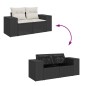vidaXL 7-tlg. Garten-Sofagarnitur mit Kissen Schwarz Poly Rattan vidaXL 7-tlg. Garten-Sofagarnitur mit Kissen Schwarz Poly Rattan