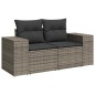 vidaXL 7-tlg. Garten-Sofagarnitur mit Kissen Grau Poly Rattan vidaXL 7-tlg. Garten-Sofagarnitur mit Kissen Grau Poly Rattan