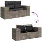 vidaXL 7-tlg. Garten-Sofagarnitur mit Kissen Grau Poly Rattan vidaXL 7-tlg. Garten-Sofagarnitur mit Kissen Grau Poly Rattan
