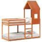 vidaXL Etagenbett mit Dach Wachsbraun 80x200 cm Massivholz Kiefer vidaXL Etagenbett mit Dach Wachsbraun 80x200 cm Massivholz Kiefer