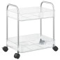 vidaXL Aufbewahrungswagen 2 Etagen Transparent 37x28x43,5 cm Acryl vidaXL Aufbewahrungswagen 2 Etagen Transparent 37x28x43,5 cm Acryl
