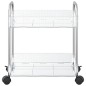 vidaXL Aufbewahrungswagen 2 Etagen Transparent 37x28x43,5 cm Acryl vidaXL Aufbewahrungswagen 2 Etagen Transparent 37x28x43,5 cm Acryl