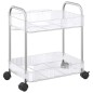 vidaXL Aufbewahrungswagen 2 Etagen Transparent 37x28x43,5 cm Acryl vidaXL Aufbewahrungswagen 2 Etagen Transparent 37x28x43,5 cm Acryl
