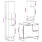 vidaXL 3-tlg. Badmöbel-Set Betongrau Holzwerkstoff vidaXL 3-tlg. Badmöbel-Set Betongrau Holzwerkstoff